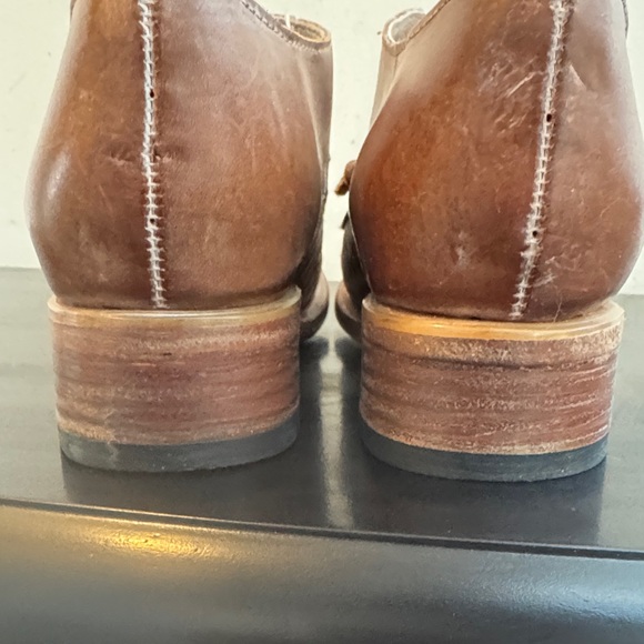 LIKE NEW Freebird Women's Brown Quilted Leather Loafers - Picture 8 of 10